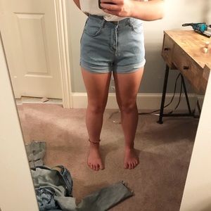 Denim shorts